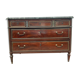 Commode style Lois XVI in mahogany Top of veined gray marble XIX century