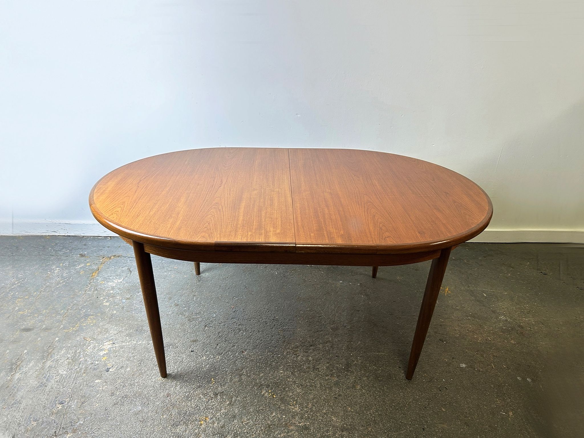G Plan Fresco Mid Century Teak Extending Oval Dining Table Late 1960s 1970s