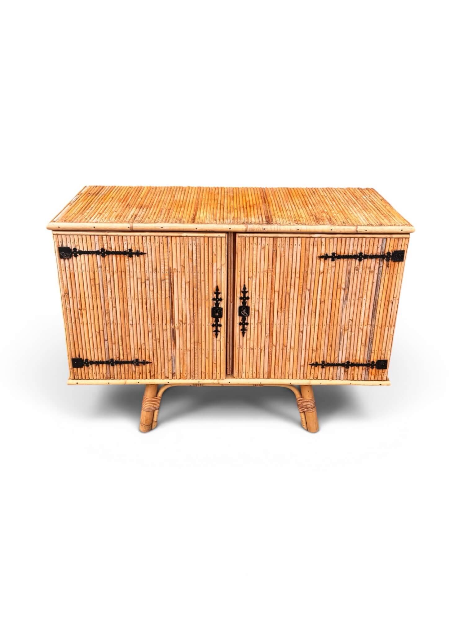 Bamboo and rattan buffet Audoux Minet