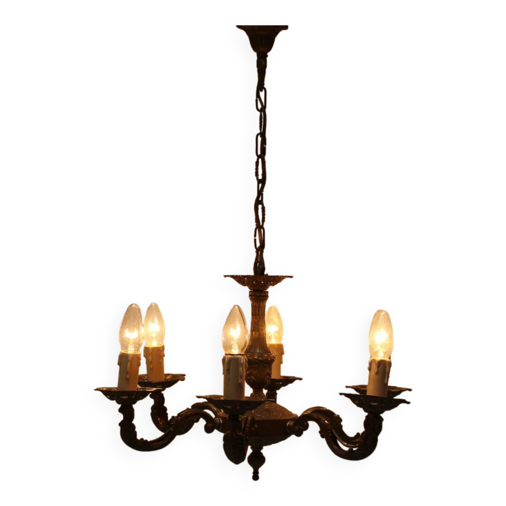 1930s Large Art Deco Candlestick, Czechoslovakia