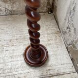 Side table walnut base turned wood