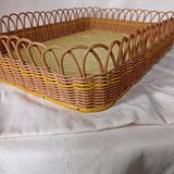 Vintage wicker tray