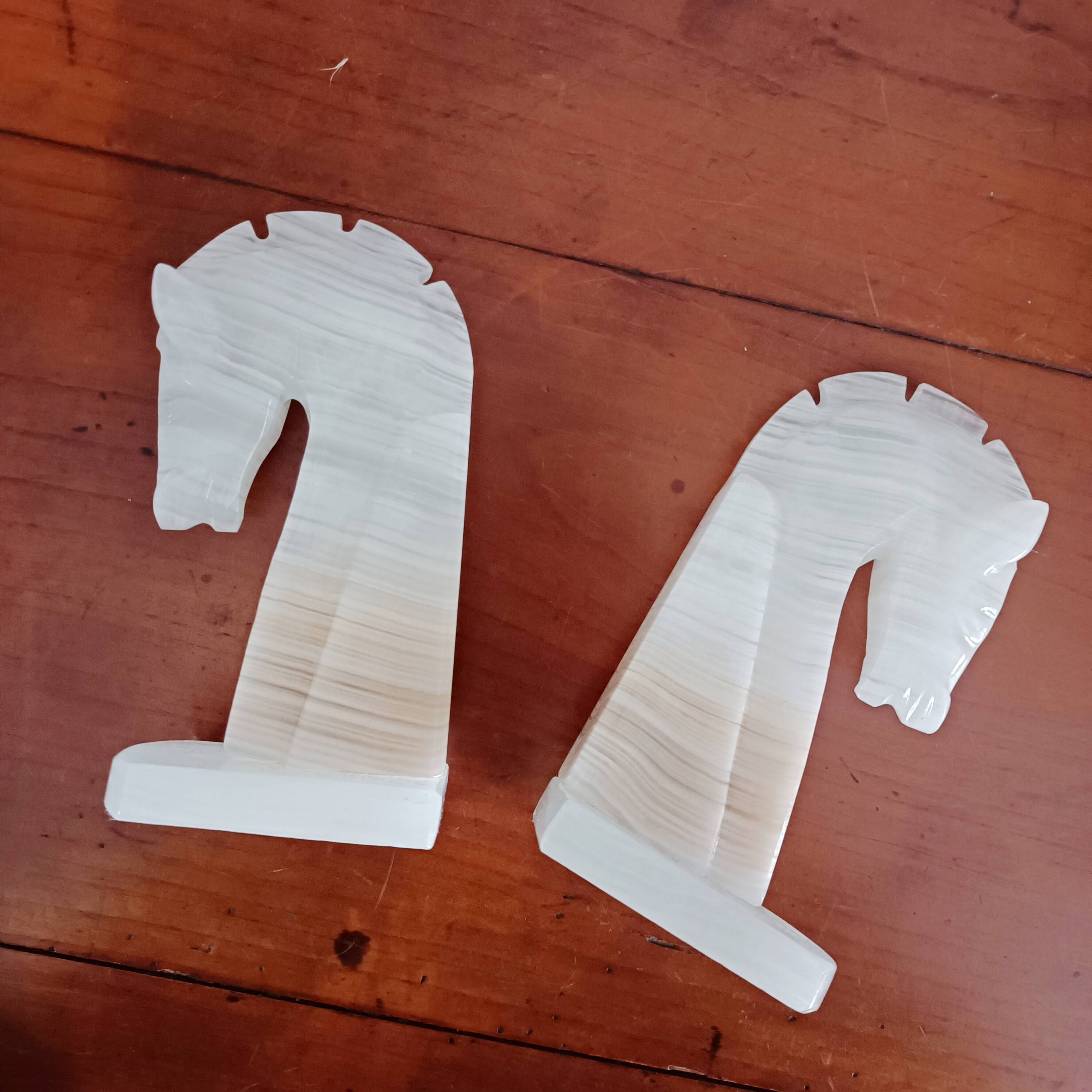 pair of onyx horse bookends