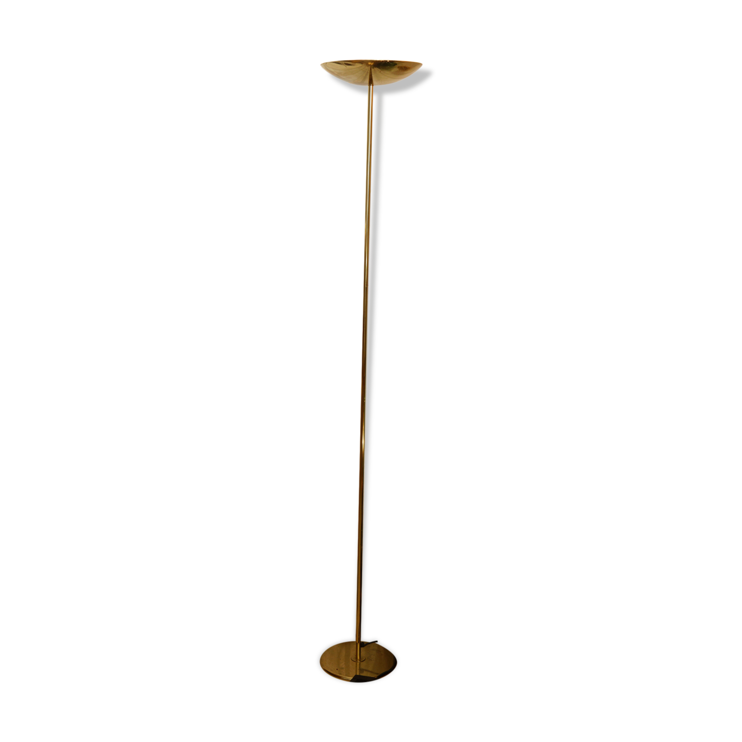 Halogen floor lamp brass gold egoluce italy