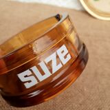 Advertising ashtray Suze vintage amber glass