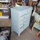 Trade furniture / Vintage celadon blue chest of drawers
