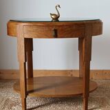Art Deco walnut pedestal table 1930