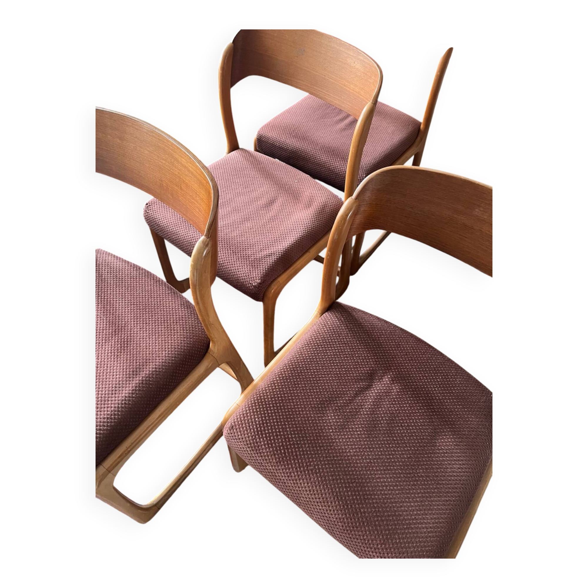 4 Baumann sleigh chairs