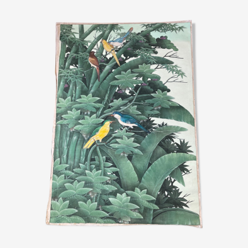 Painting on canvas birds