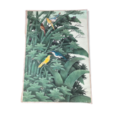 Painting on canvas birds