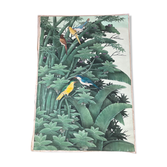 Painting on canvas birds