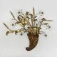 Mid-century design banci style wall lamp sconce crystal flower bouquet