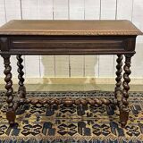 Henry II oak desk table from the early 20th century