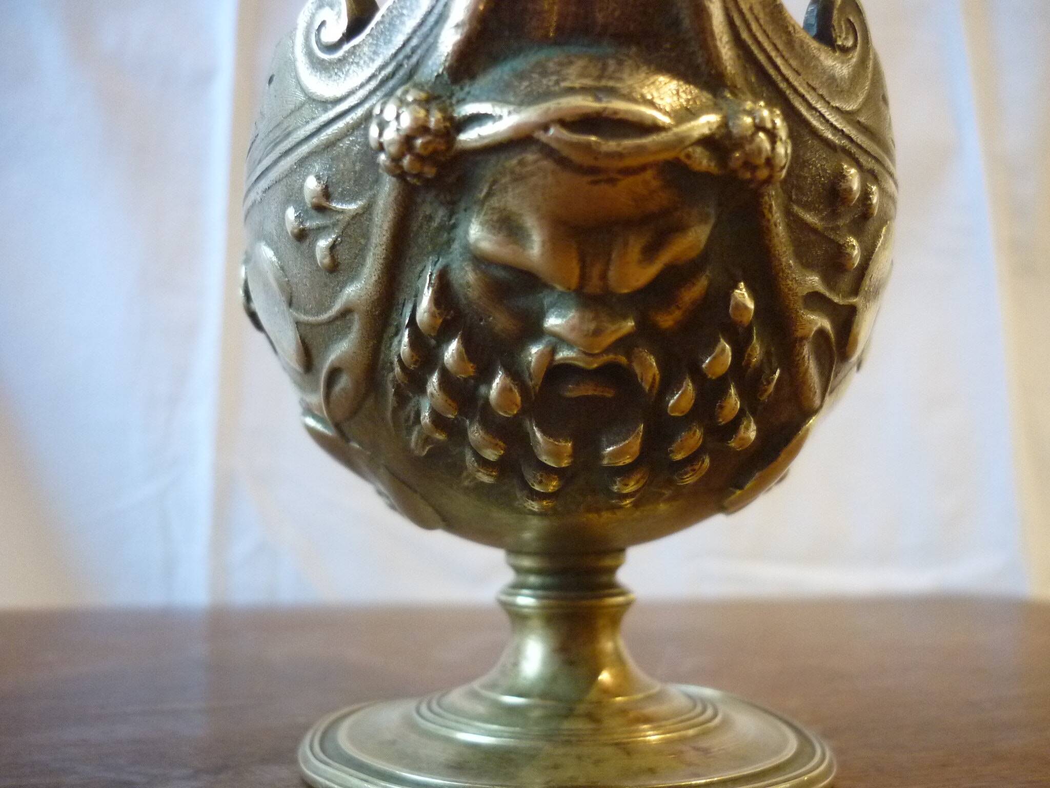 Antique bronze cup