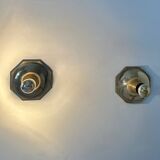 Pair of vintage Motoko Ishii wall lights for Staff Leuchten, brass, 1970