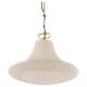 Large suspended brass luminaire from Limburg with opaline glass, Germany, 1970s.