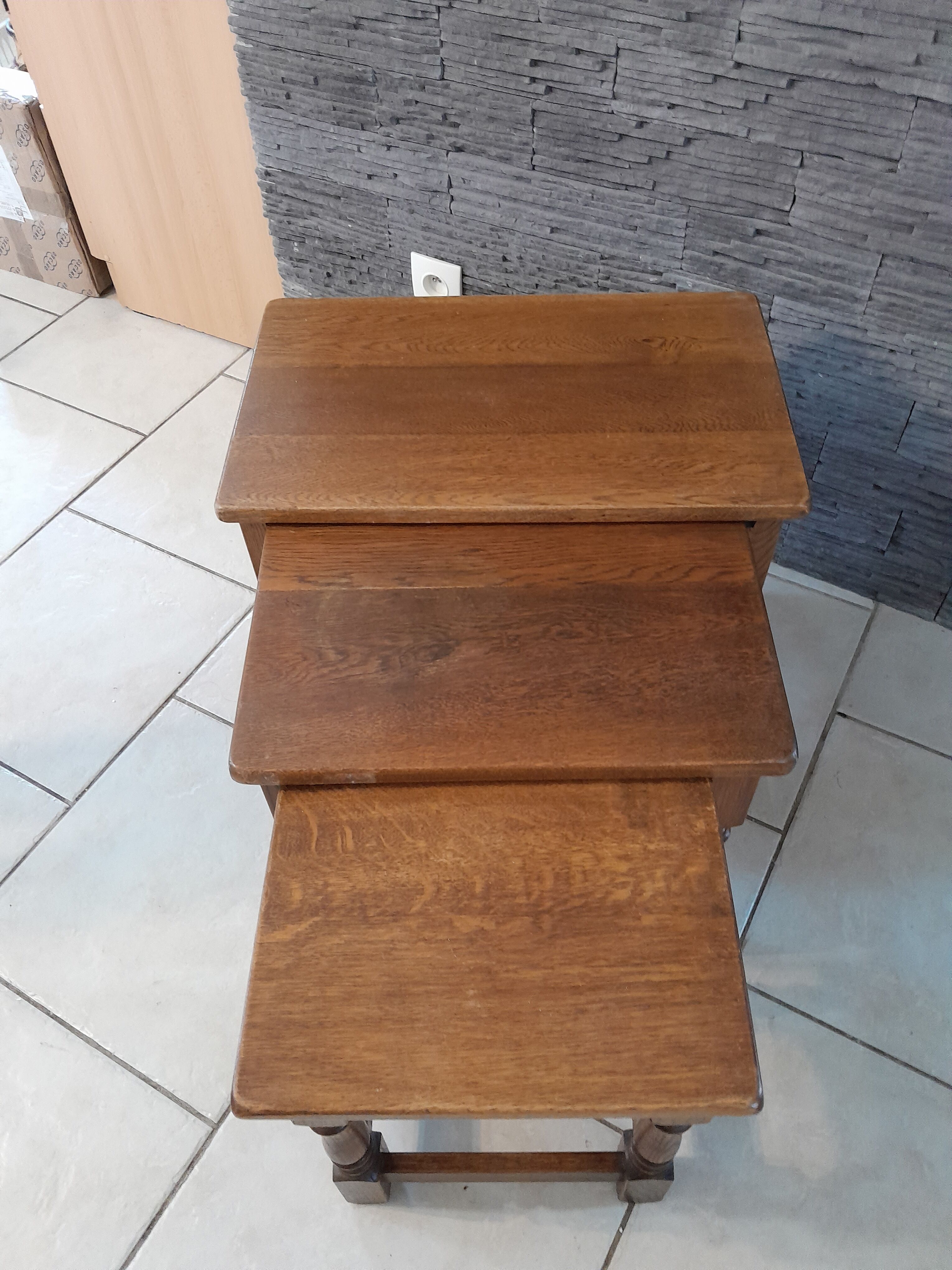 Old oak nesting table