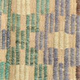 Kilim Vintage Anatolien, Rayures Tribales et Motifs Géométriques Pastel