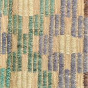 Kilim Vintage Anatolien, Rayures Tribales et Motifs Géométriques Pastel