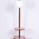 Restored ArtDeco Floor Lamp, J. Halabala, UP Zavody, Walnut, Czechia, 1930s
