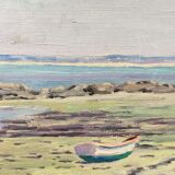 Painting boat on the beach