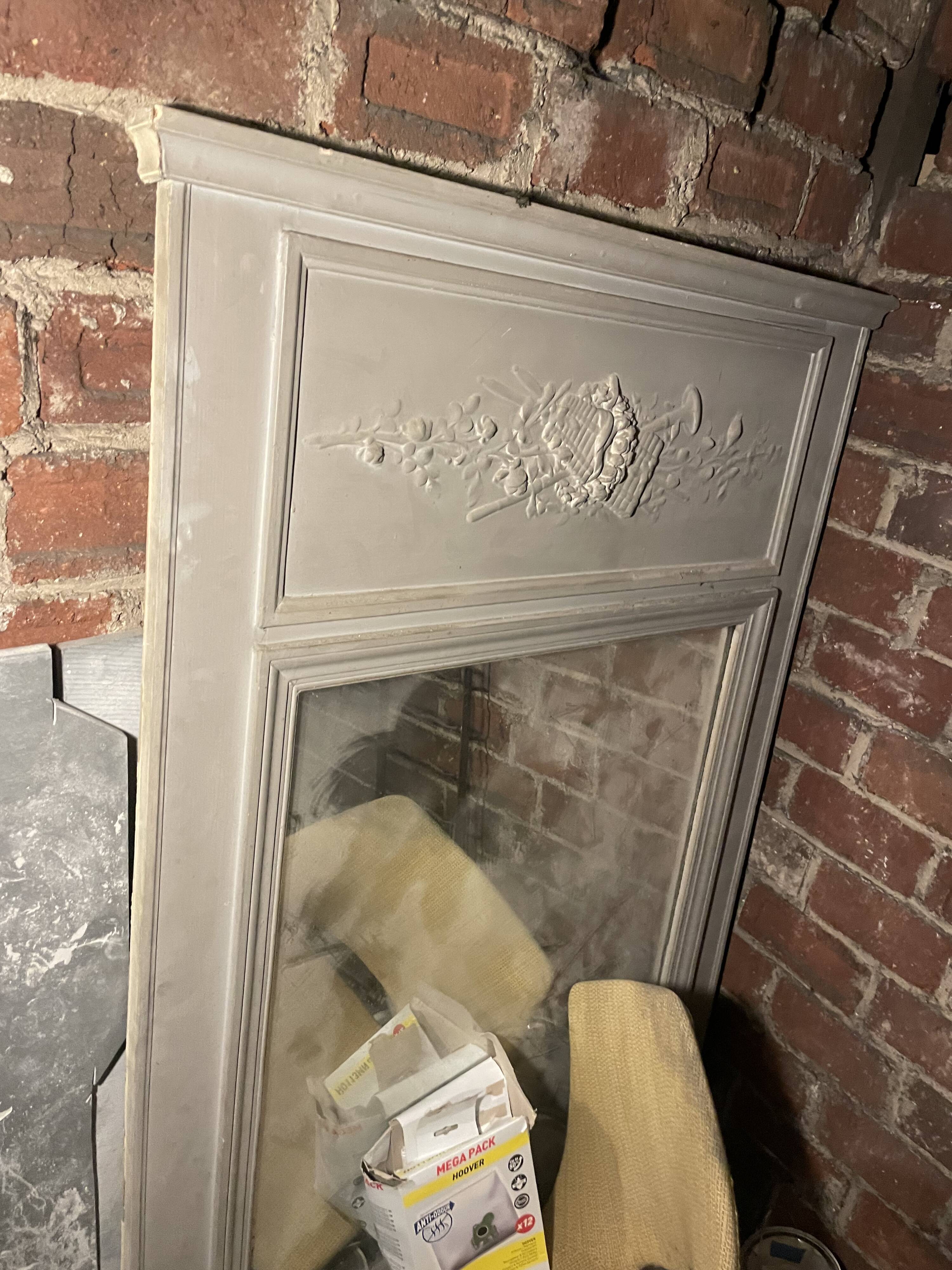 Haussmannian fireplace mirror trumeau