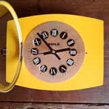 Vintage clock, "Yellow Kiplé" wall clock