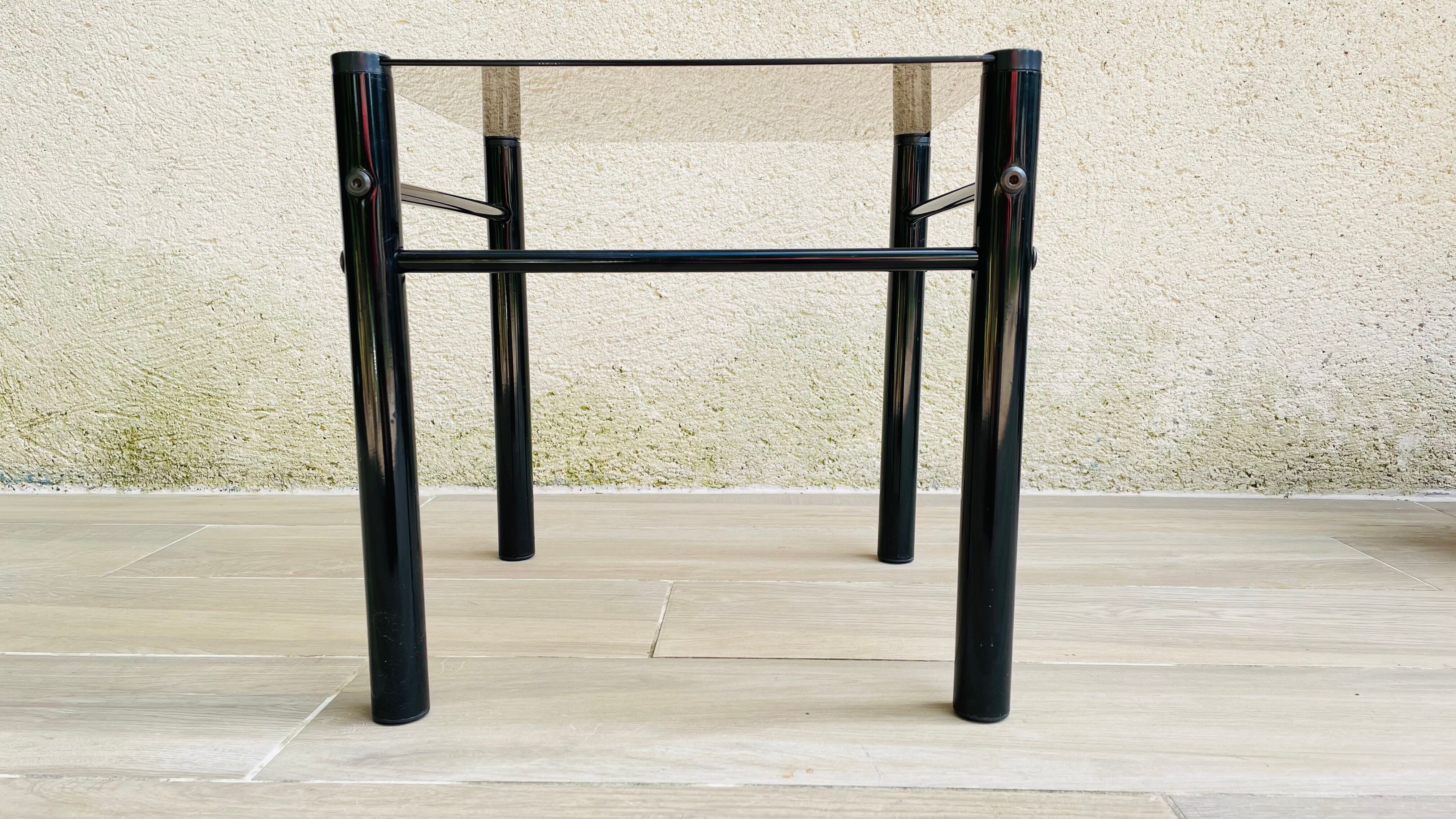 Vintage coffee table signed Yves Boutboul