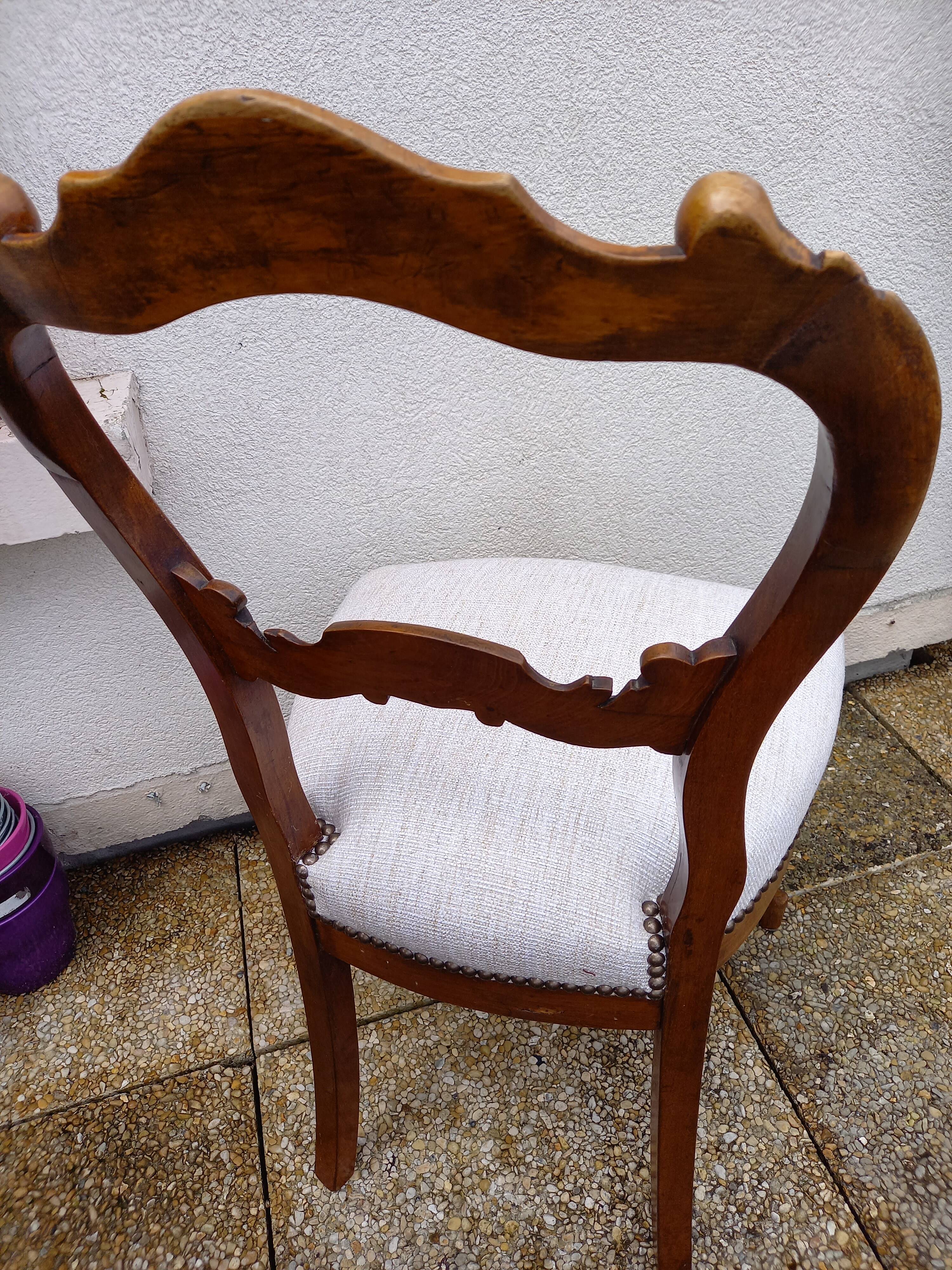 Louis Philippe chair restored beige
