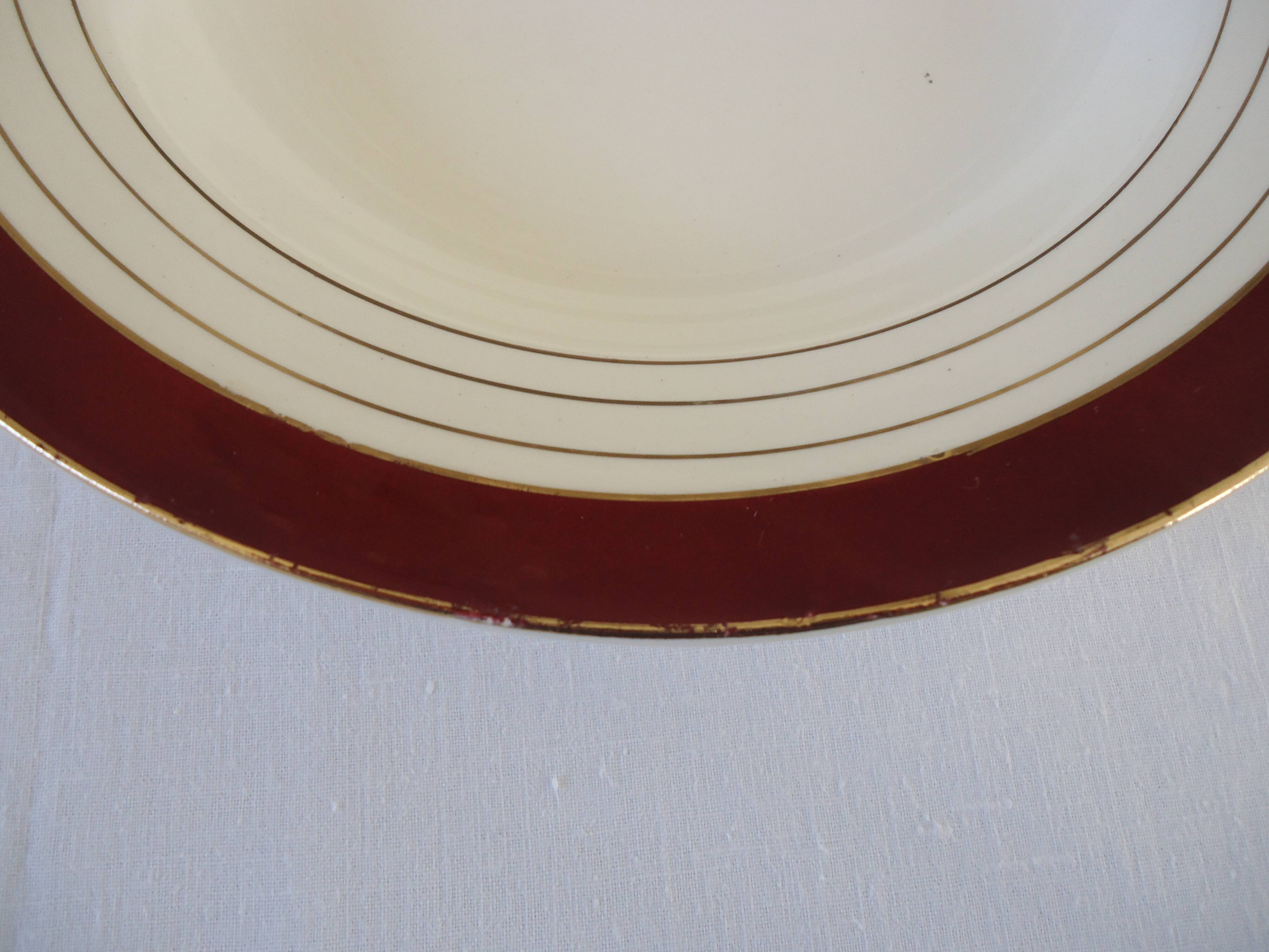 Deep plates, opaque porcelain, Digoin Sarreguemines, PASTEUR pattern