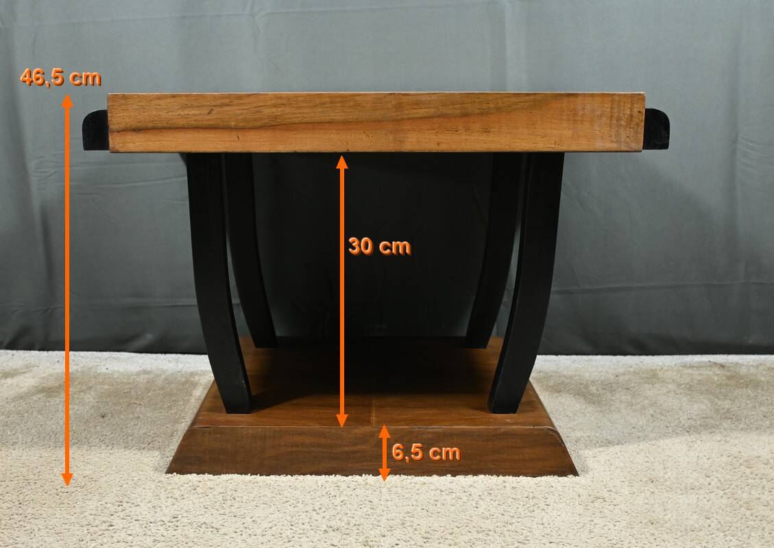 Art Deco Walnut Coffee Table – 1930