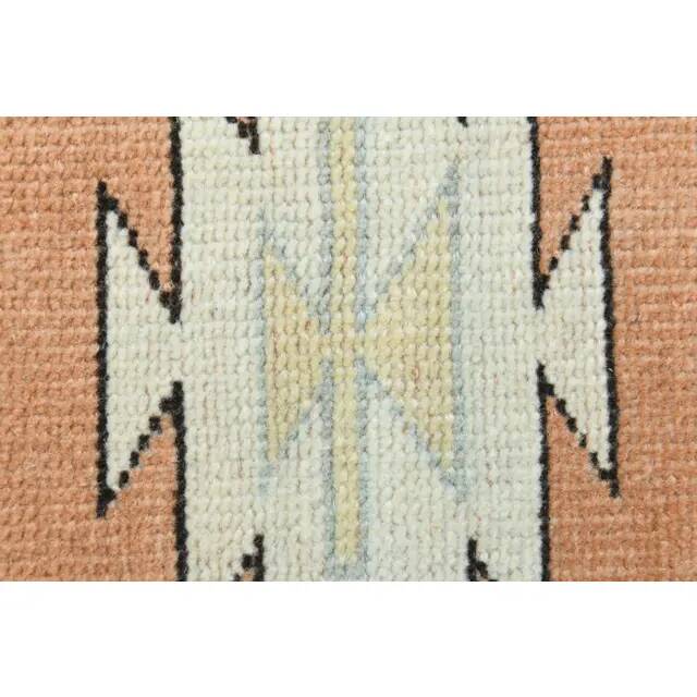 1970s vintage Turkish Oushak handmade wool cotton beige area rug 127x186