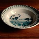 Serving dish in earthenware from Labrut Frères 1900 / Motif hérons