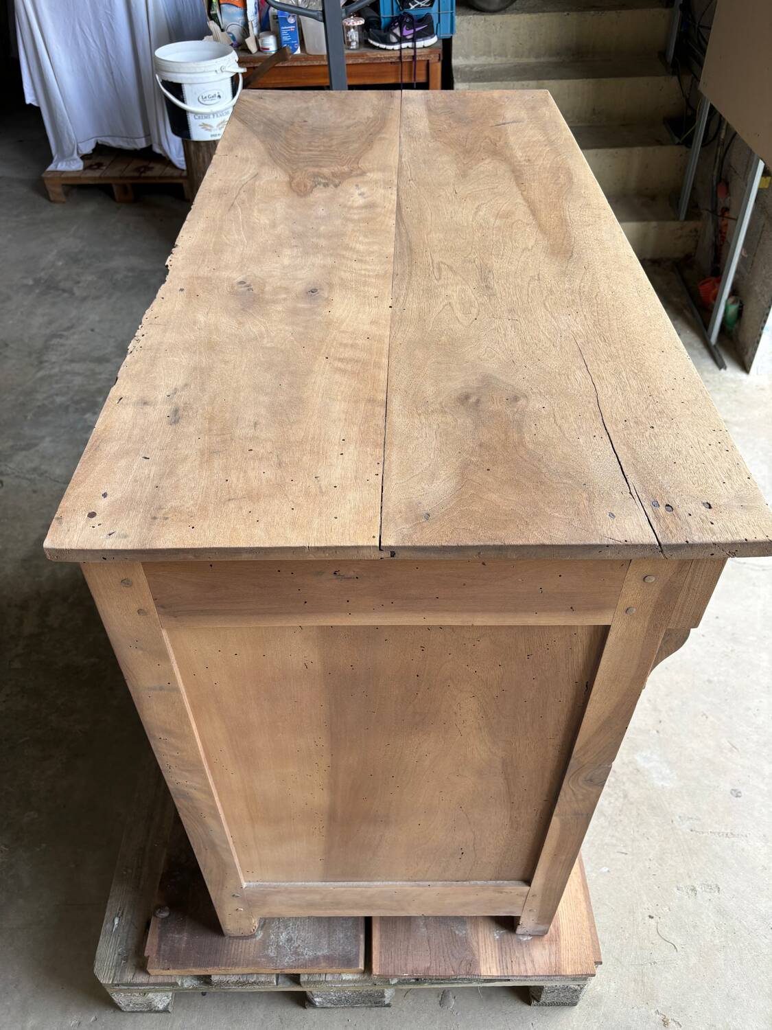 Louis Philippe chest of drawers in raw wood