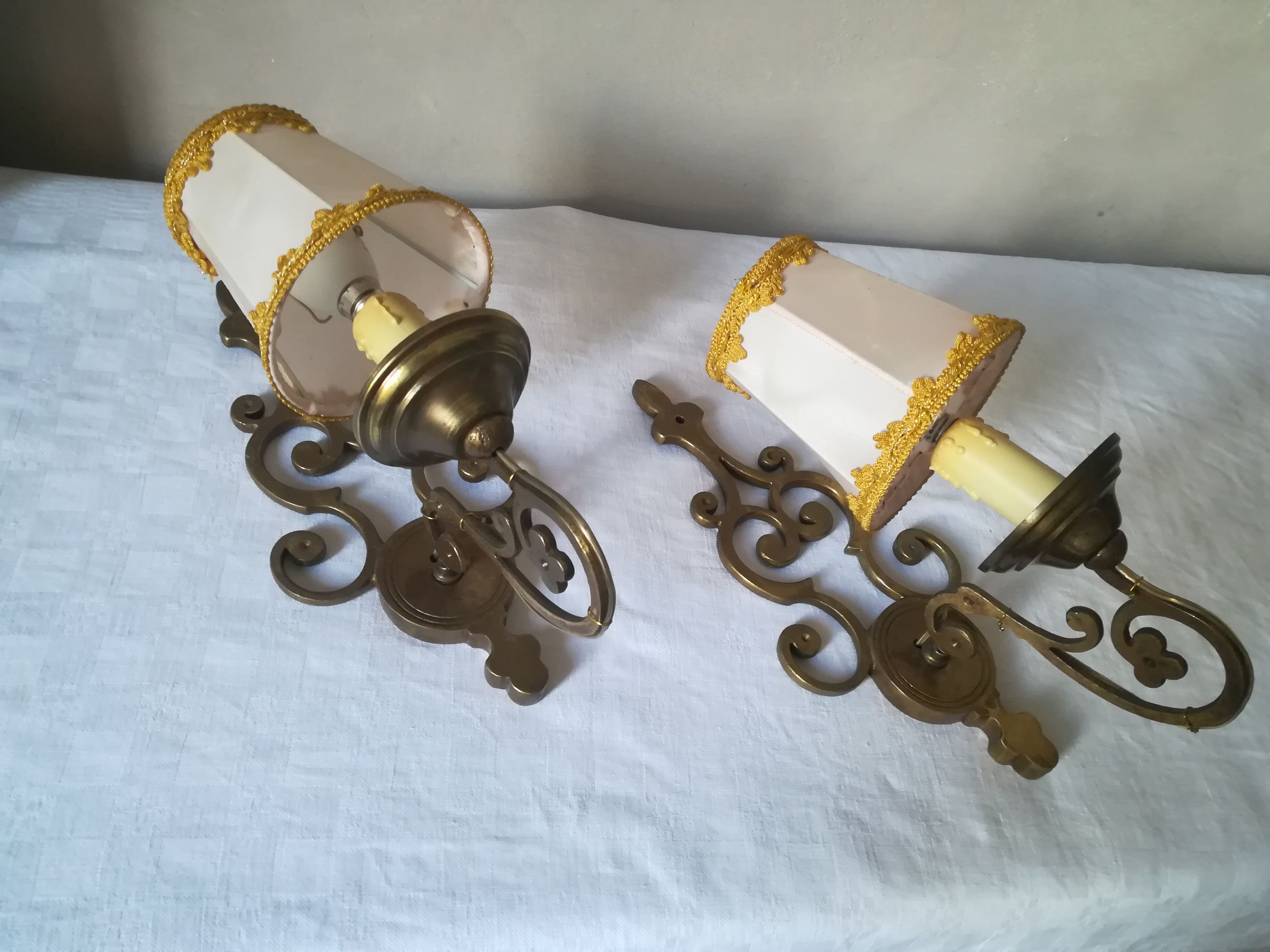 Brass sconces
