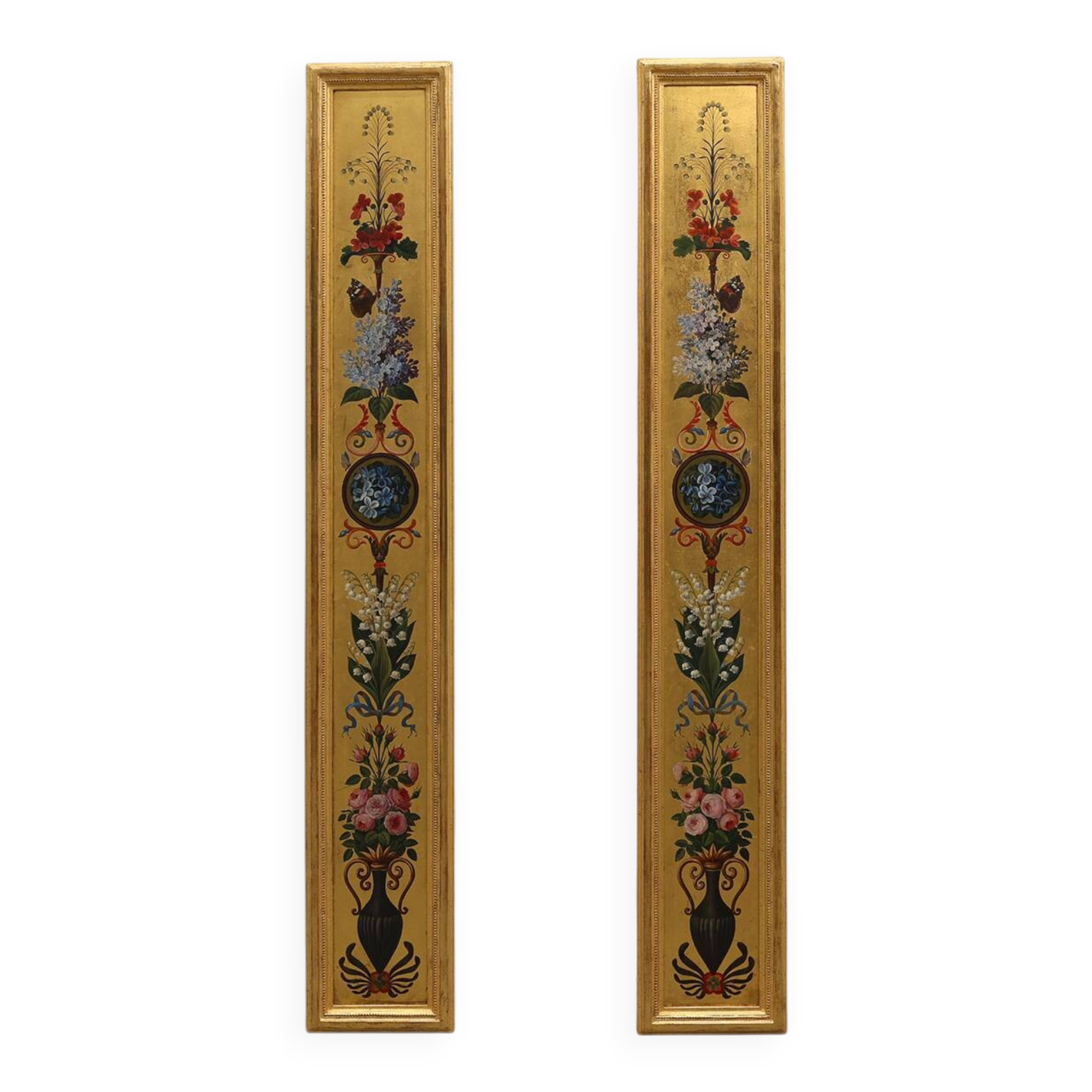 Pair of Baroque Decorative Panels, France, 19th Century