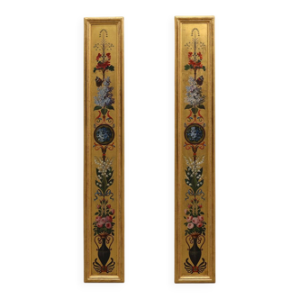 Paire de panneaux décoratifs baroques, France, XIXe siècle