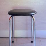 70s chromed metal stool