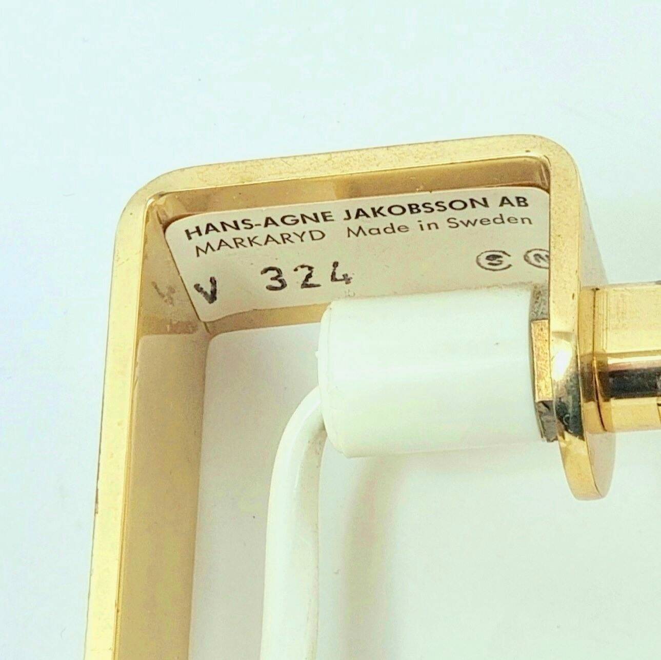 Paire de lampes murales en laiton scandinaves des années 1960 par H.A. Jakobsson.