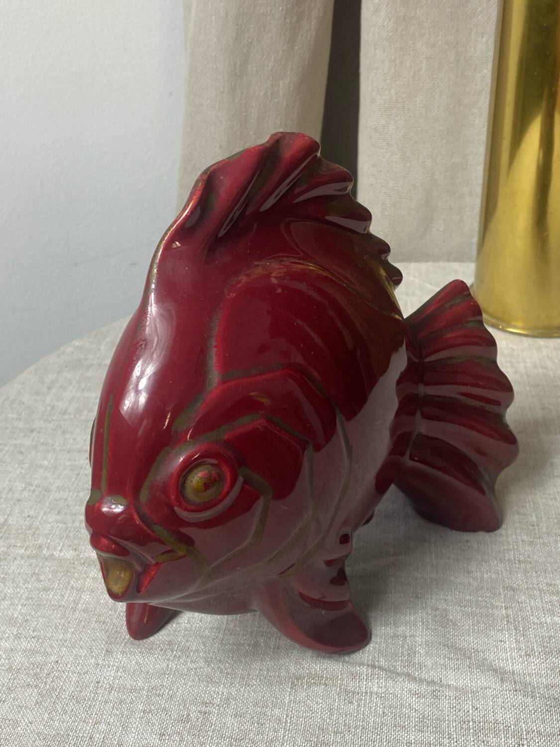 Earthenware fish, Art Deco by Géo Condé