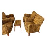 Set of 4 Armchairs with Ottoman by Möbelindustries Oelsa – Rabeneau PS 28,