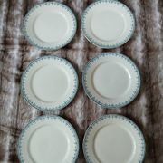 6 assiettes plates anciennes en Terre de fer Hb& Cie