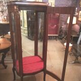 Louis XV style display case in mahogany and bronze