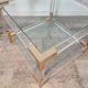 Set of 2 coffee tables in acrylic glass and brass, 1970s