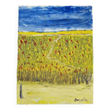 Thierry Deroyant (born in 1955) - Oil on canvas - "The countryside" - Signed