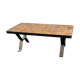 Midcentury coffee table in ceramic and cast iron