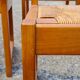 Set de 8 chaises en orme et paille Maison Regain