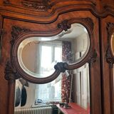 Carved walnut wardrobe – late 19th century Louis XV style