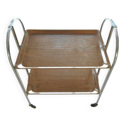 desserte en métal  bois  pliante
