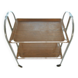 desserte en métal  bois  pliante